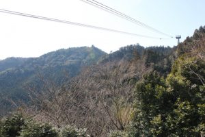 ルート２：山頂駅から捨身ケ嶽を望む（2016.3）