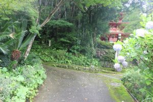 ルート１：青龍寺納経所裏のルート１の起点（2016.5）